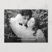 Stijlvol script voor altijd dankbaar huwelijk briefkaart (Voorkant)