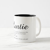 Stijlvol script voor Auntie Definition Quote Tweekleurige Koffiemok (Voorkant rechts)