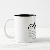 Stijlvol script voor Auntie Definition Quote Tweekleurige Koffiemok (Links)