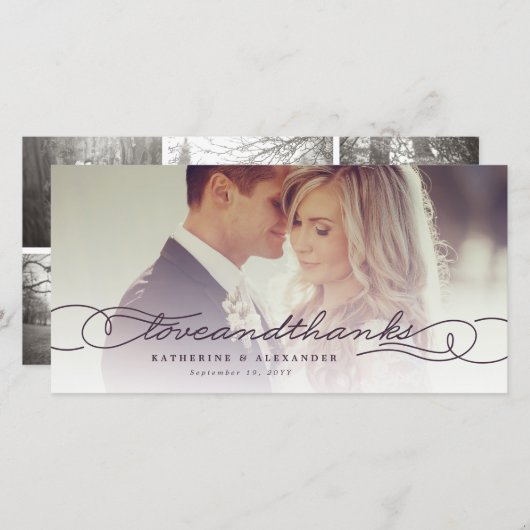 Stijlvol script voor Bedankt en liefhebbers multi- (Voorkant / Achterkant)