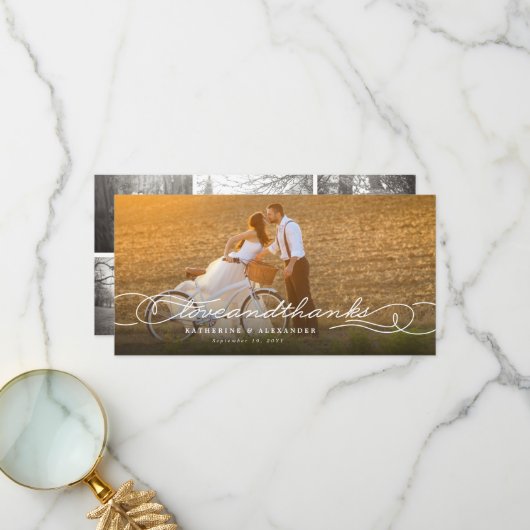 Stijlvol script voor Bedankt en liefhebbers multi- (Voorkant / Achterkant in situ)