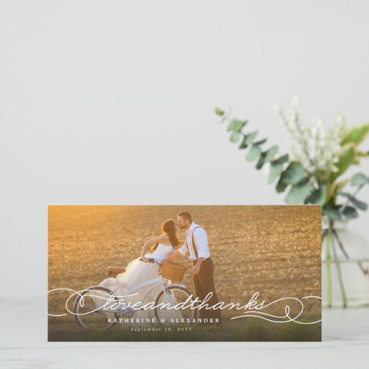 Stijlvol script voor Bedankt en liefhebbers multi- (Staand voorkant)