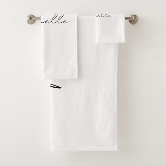 Stijlvol script voor klasjes Jouw naam toevoegen Bad Handdoek (Insitu)