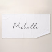 Stijlvol script voor klasjes Jouw naam toevoegen Badhanddoek (Badhanddoek)