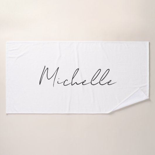 Stijlvol script voor klasjes Jouw naam toevoegen Badhanddoek (Badhanddoek)