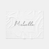 Stijlvol script voor klasjes Jouw naam toevoegen Fleece Deken (Voorkant (Horizontaal))