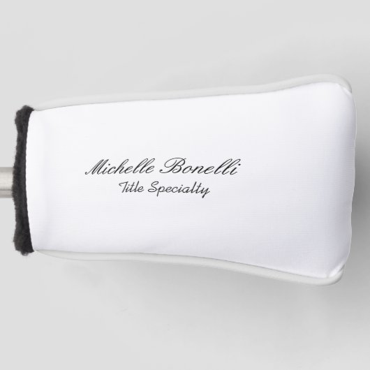 Stijlvol script voor klasjes Jouw naam toevoegen Golfheadcover (Voorkant)
