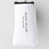 Stijlvol script voor klasjes Jouw naam toevoegen Golfheadcover (Draai 90)