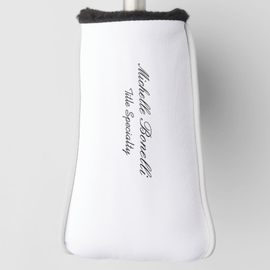 Stijlvol script voor klasjes Jouw naam toevoegen Golfheadcover (Draai 90)