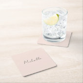 Stijlvol script voor klasjes Jouw naam toevoegen Kartonnen Onderzetters (Insitu)