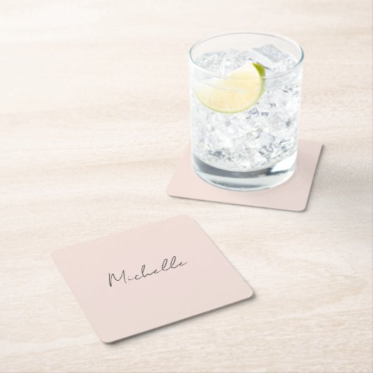 Stijlvol script voor klasjes Jouw naam toevoegen Kartonnen Onderzetters (Insitu)