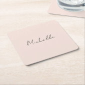 Stijlvol script voor klasjes Jouw naam toevoegen Kartonnen Onderzetters (Schuin)