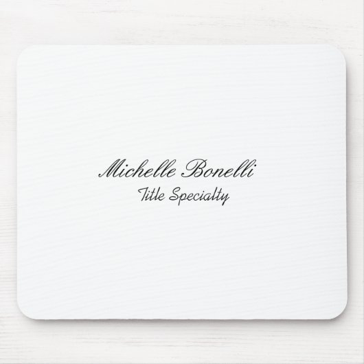 Stijlvol script voor klasjes Jouw naam toevoegen Muismat (Voorkant)