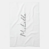 Stijlvol script voor klasjes Jouw naam toevoegen Theedoek (Verticaal)