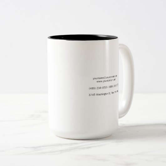 Stijlvol script voor klasjes Jouw naam toevoegen Tweekleurige Koffiemok (Voorkant rechts)