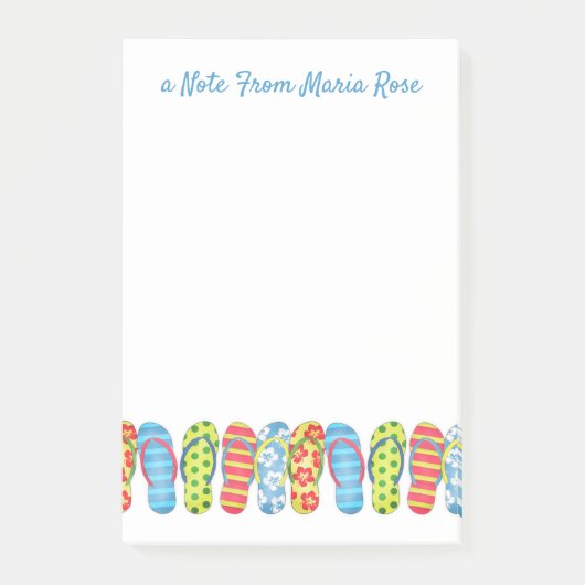 Stijlvol script voor moderne Teenslippers Post-it® Notes (Voorkant)