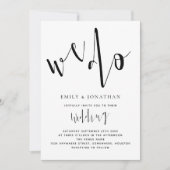 Stijlvol script waarmee we zwart en wit kunnen wed kaart (Voorkant)