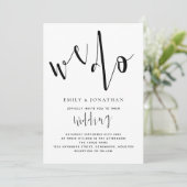 Stijlvol script waarmee we zwart en wit kunnen wed kaart (Staand voorkant)