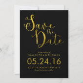 Stijlvol Script Weddenschap Opslaan datum Save The Date (Voorkant)