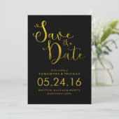 Stijlvol Script Weddenschap Opslaan datum Save The Date (Staand voorkant)