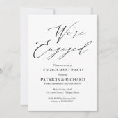 Stijlvol script Wij zijn verloofd verlovingsfeest Kaart (Voorkant)