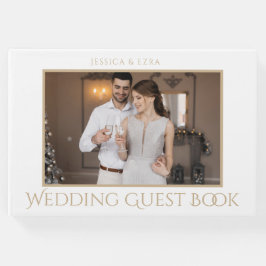 Stijlvol Script Wit en Goud | Foto Gastenboek