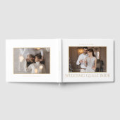 Stijlvol Script Wit en Goud | Foto Gastenboek (Volledig)