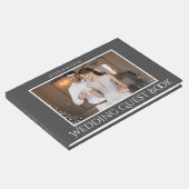 Stijlvol Script Wit en Grijs | Foto Gastenboek (Hoek)