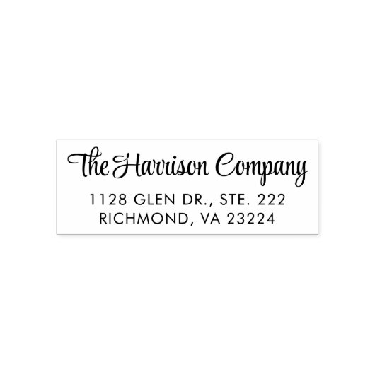 Stijlvol script zakelijk retouradres zelfinktende stempel (Design)