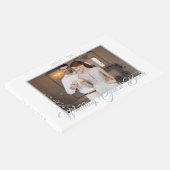 Stijlvol script, zilver en wit | Foto Gastenboek (Hoek)
