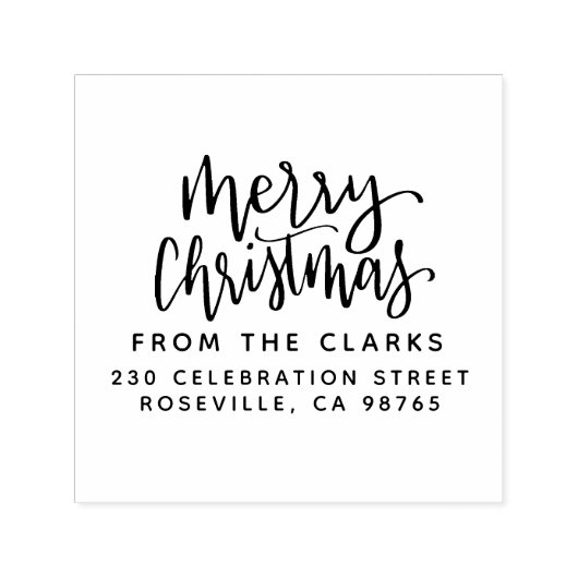 Stijlvol scriptstaal voor pretkerst zelfinktende stempel (Design)