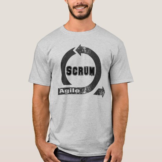 Stijlvol scrum  / Retrostijl T-shirt (Voorkant)