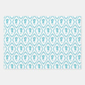 Stijlvol Seahorse Blue nautisch patroon Inpakpapier Vel (Voorkant 2)
