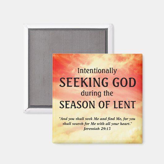Stijlvol SEED GOD Lenten Magneet (Voorkant / Achterkant)