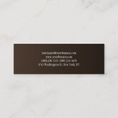 Stijlvol Sepia Brown Plain Clean Slim Mini Visitekaartje (Achterkant)