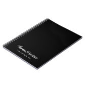 Stijlvol Signature Script Monogram Zwart Notitieboek (Linkerzijde)