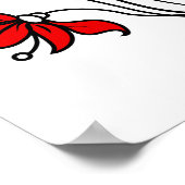 Stijlvol silhouet van elegante vrouw met een zoete poster (Hoek)