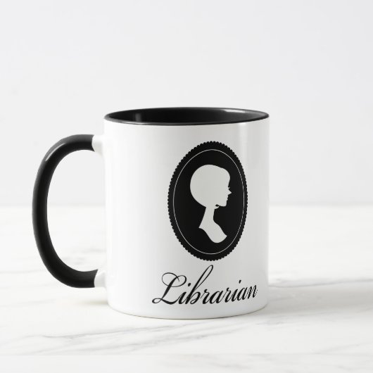 Stijlvol Silhouette Librarian Gift Mok (Links)