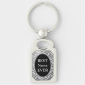 Stijlvol Silver Best Nanna Ever-ontwerp Sleutelhanger (Voorkant)