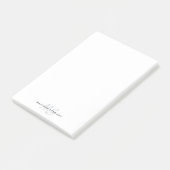 Stijlvol Silvery Grey Brush Monogram Cute Post-it® Notes (Schuin)