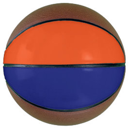 Stijlvol Sinaasappel en Navy Blue Custom Sports Basketbal