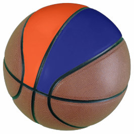Stijlvol Sinaasappel en Navy Blue Custom Sports Basketbal