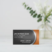 Stijlvol Sinaasappel met Buttonnen voor sociaal ne Visitekaartje (Staand voorkant)