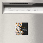 Stijlvol Sinaasappel Sweet 16 Zebra Heart Design N Magneet (Insitu (Vaatwasser))