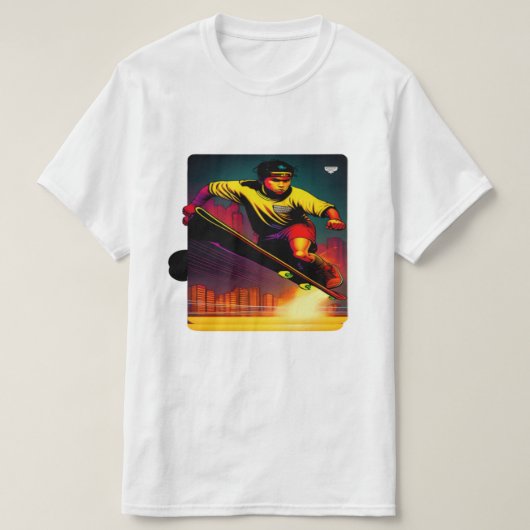 Stijlvol Skateboarder Lover T-shirt | Unieke straa (Design voorkant)