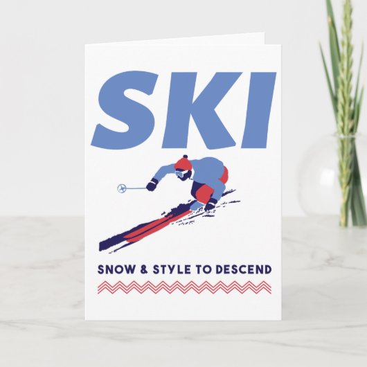 Stijlvol skiën langs de pistes kaart (Voorkant)