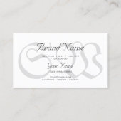 Stijlvol slangenpatroon Light Silver Colors Monogr Visitekaartje (Achterkant)
