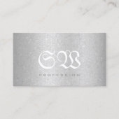 Stijlvol slangenpatroon Light Silver Colors Monogr Visitekaartje (Voorkant)