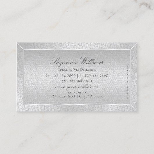 Stijlvol slanke slanke laptop Professional Visitekaartje (Achterkant)