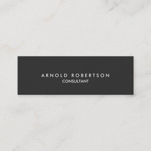 Stijlvol Slim Grey Professional-Visitekaartje Mini Visitekaartje (Voorkant)